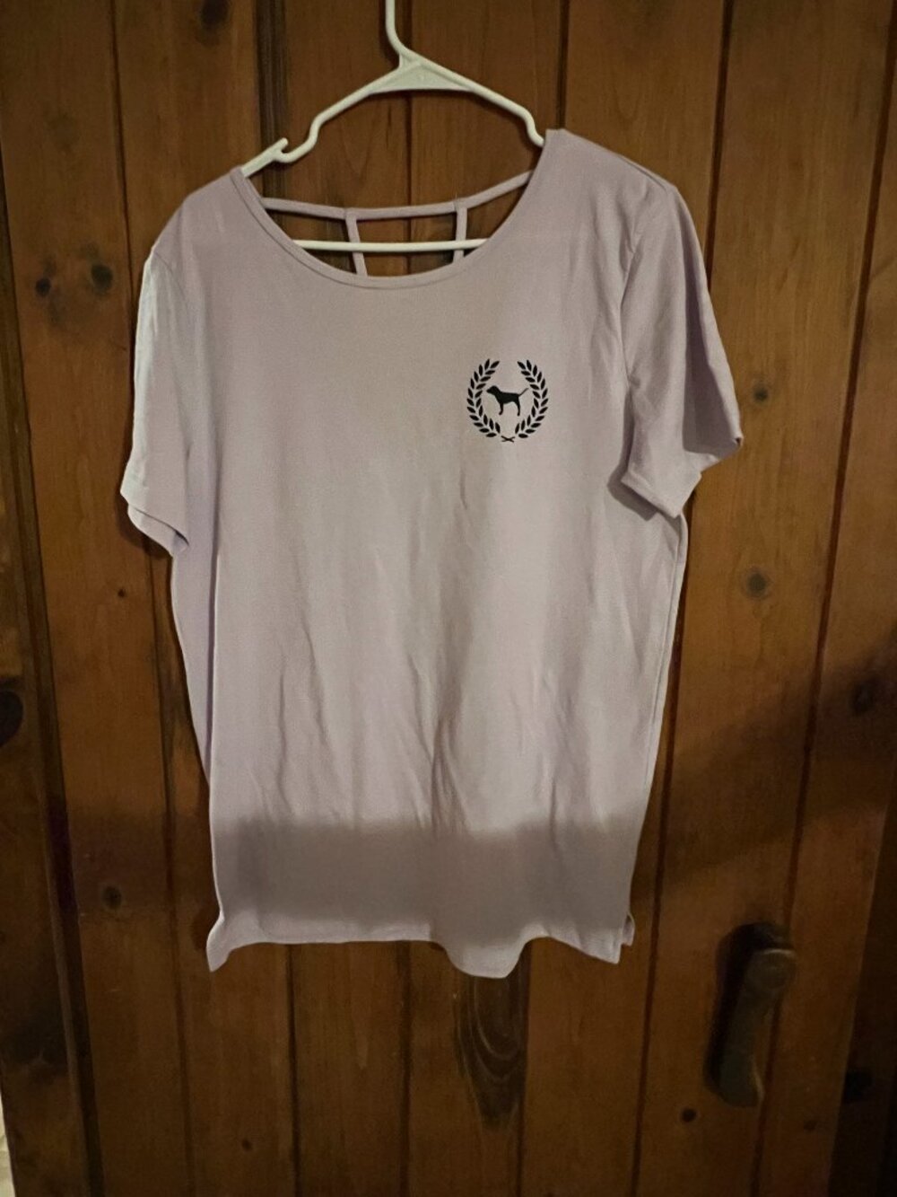 PINK By Victoria’s Secret Light purple  Open Back T-Shirt Woman’s Size Small